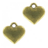 Colgante metálico Corazón 12x11mm - Bronce viejo